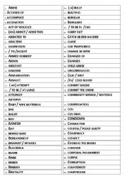 CRIME FCE / CAE vocab a full list