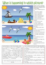 English Worksheet: Picture description exercises.