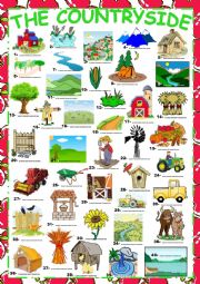 English Worksheet: The Countryside (Vocabulary) + KEY