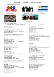 English Worksheet: 2018 World Cup song 