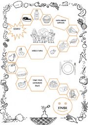 English Worksheet: Board game food