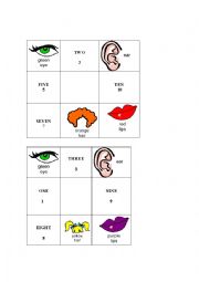 English Worksheet: Bingo (numbers and face)