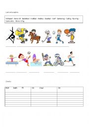 English Worksheet: Sports vocabulary