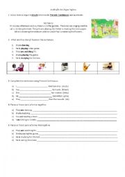 English Worksheet: Present Continuous 