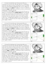 English Worksheet: al hacen ibn al haithem biography