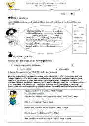 English Worksheet: Meet Mafalda