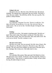 English Worksheet: Simple vocabulary texts