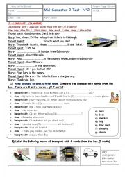 English Worksheet: mid(semester2 test 2