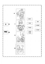 English Worksheet: routines