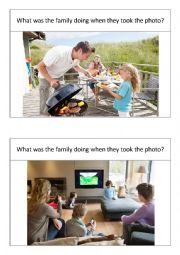 English Worksheet: What was the family doing?