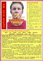 English Worksheet: Super Size Me