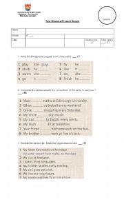 English Worksheet: present simple