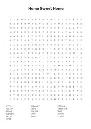 House vocabulary (wordsearch)
