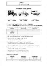 English Worksheet: Adjective Degrees