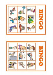 English Worksheet: feelings bingo
