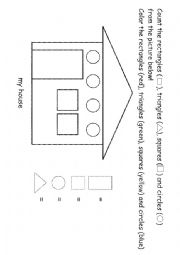 English Worksheet: Shapes