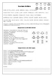 English Worksheet: Buying Clothes