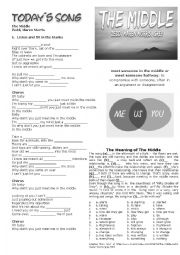 English Worksheet: The Middle by Zedd, Maren Morris