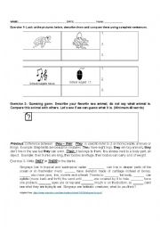 English Worksheet: Comparatives- Their vs They