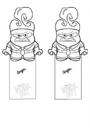 INSIDE OUT bookmark templates feelings and emotions