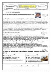 English Worksheet: 9th grade tes