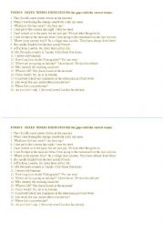 English Worksheet: Tenses
