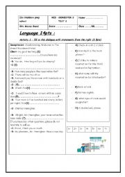 English Worksheet: MID SEMESTER 2 8TH FORMS 