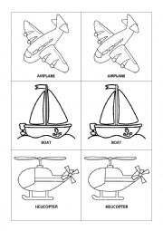 English Worksheet: Toys coloring memory game