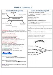 English Worksheet: 9th form module 6 civility summary