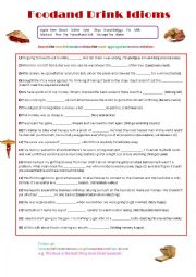 English Worksheet: Food and Drink Idioms