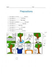 English Worksheet: Prepositions