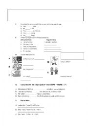 English Worksheet:  present and past simple of verb to Be