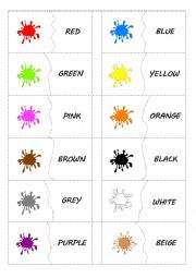 English Worksheet: COLOURS