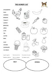 English Worksheet: food, drinks 