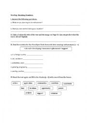 English Worksheet: Breaking Frontiers