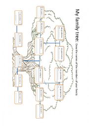 English Worksheet: family tree