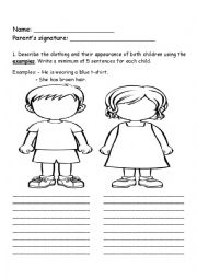 English Worksheet: Description