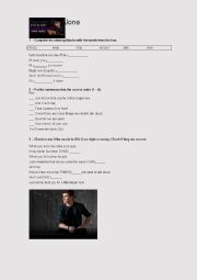 English Worksheet: Shawn Mendes - Never be alone - LYRICS