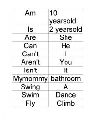 English Worksheet: Make the sentence