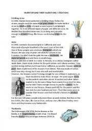 English Worksheet: Inventors and their inventions, immortals