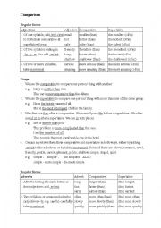 English Worksheet: comparison_exercises with key
