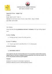 English Worksheet: Language