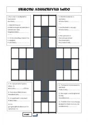 English Worksheet: Strong adjectives ludo