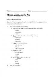 English Worksheet: Reading Comprehension