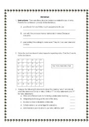 English Worksheet: Learning about wikis