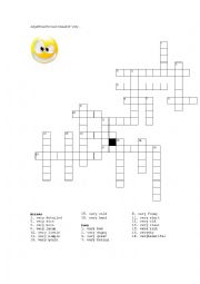 English Worksheet: Adjectives to Use Instead of Very -