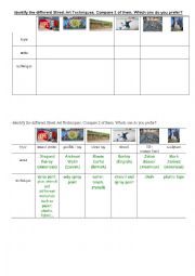 English Worksheet: type of street art