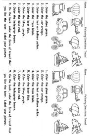 English Worksheet: transport