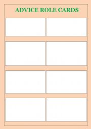 English Worksheet: askink for and giving advice