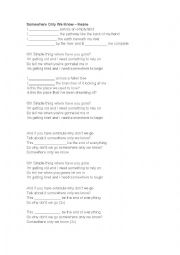 English Worksheet: Song Activity - Simple Past
